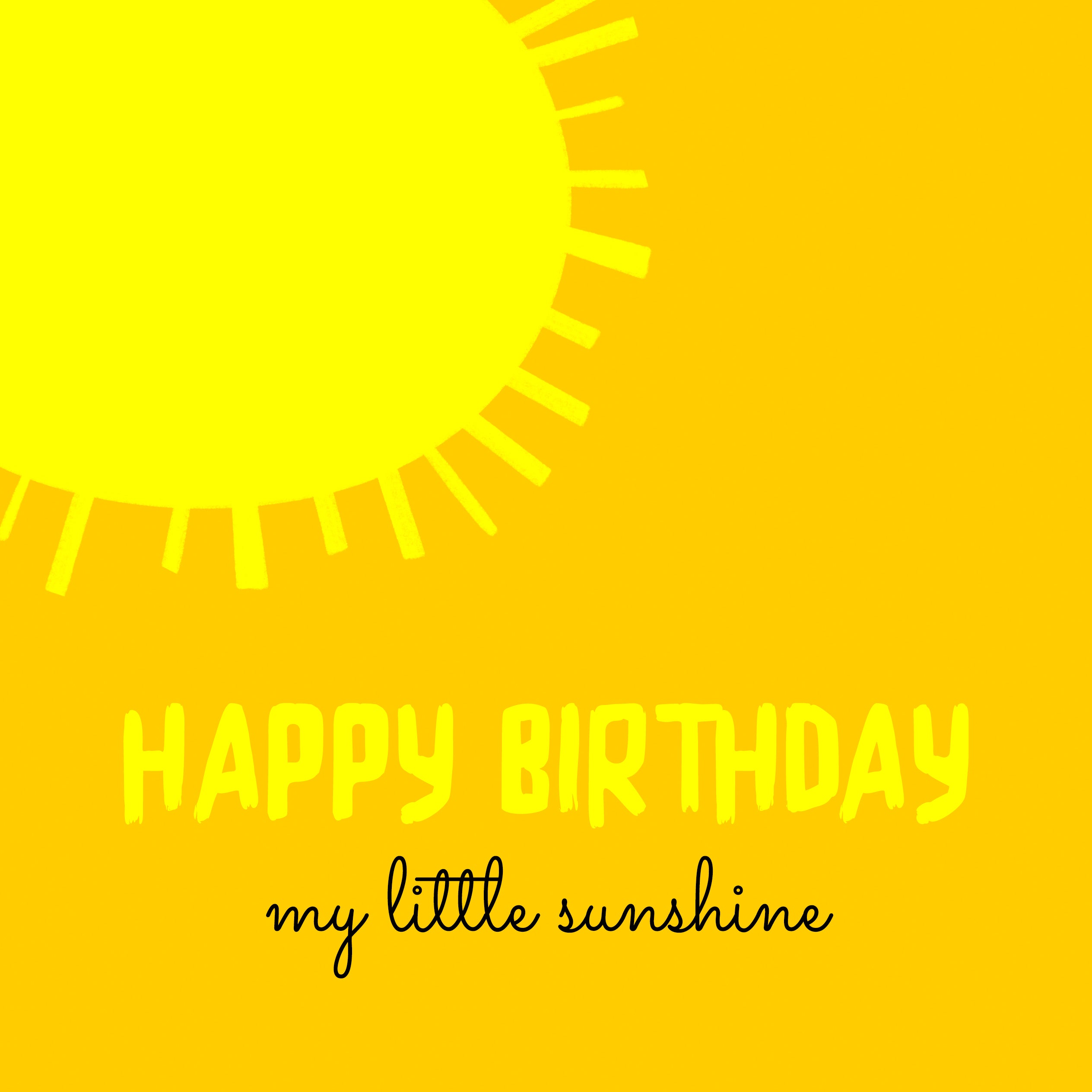 Happy Birthday My Little Sunshine